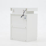 2X Bedside Table 3 Drawers RGB LED Bedroom Cabinet Nightstand Gloss GLORY WHITE - Extra Image