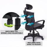 Ergonomic Korean Office Chair CHILL BLACK - Rear View