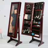 Mirror Jewellery Cabinet Storage Organiser LUVO 146cm WALNUT - Extra Image