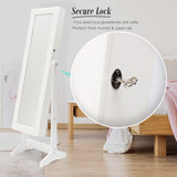 Mirror Jewellery Cabinet Storage Organiser LUVO 146cm WHITE - Rear View