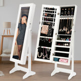 Mirror Jewellery Cabinet Storage Organiser LUVO 146cm WHITE - Extra Image