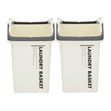 2 Set Stackable Multipurpose Laundry Basket Ivory - Front View