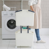 2 Set Stackable Multipurpose Laundry Basket Ivory - 45-Degree Angle