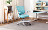 Kids Desk Chair - Children Office Study Seat with Footrest CILO - Blue - Front View
