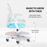 Kids Desk Chair - Children Office Study Seat with Footrest CILO - Blue - Extra Image