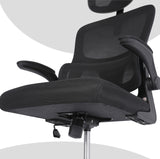 Work Office Chair - Lumber Support Flip-up Armrest Adjustable Headrest SITIO - Black - Extra Image