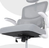 Work Office Chair - Lumber Support Flip-up Armrest Adjustable Headrest SITIO - GREY