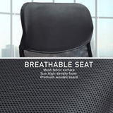 Office Chair Mesh High Back In-Built Lumbar BREEZE BLACK - Extra Image
