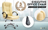 La Bella Beige Executive Office Chair Sage Dual-Layer Seat - Front View