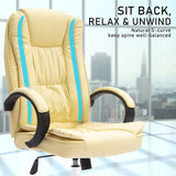 La Bella Beige Executive Office Chair Sage Dual-Layer Seat - 45-Degree Angle