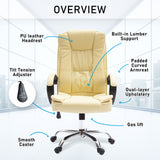 La Bella Beige Executive Office Chair Sage Dual-Layer Seat - Extra Image
