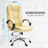 La Bella Beige Executive Office Chair Sage Dual-Layer Seat - Extra Image