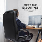 La Bella Black Executive Office Chair Sage Dual-Layer Seat - Side View