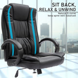 La Bella Black Executive Office Chair Sage Dual-Layer Seat - 45-Degree Angle