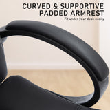 La Bella Black Executive Office Chair Sage Dual-Layer Seat - Close-Up Angle