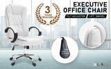 La Bella White Executive Office Chair Sage Dual-Layer Seat - Front View