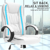 La Bella White Executive Office Chair Sage Dual-Layer Seat - 45-Degree Angle