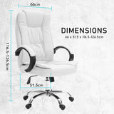 La Bella White Executive Office Chair Sage Dual-Layer Seat - Extra Image