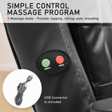 La Bella Black Massage Vibration Ergonomic Executive Office Chair - Close-Up Angle