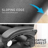 La Bella Black Massage Vibration Ergonomic Executive Office Chair - Low Angle