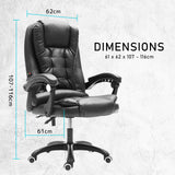 La Bella Black Massage Vibration Ergonomic Executive Office Chair - Extra Image