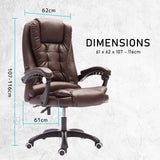 La Bella Espresso Massage Vibration Ergonomic Executive Office Chair - Extra Image