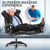 La Bella Black Massage Footrest Ergonomic Executive Office Chair - Side View