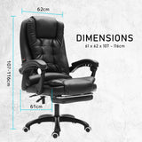 La Bella Black Massage Footrest Ergonomic Executive Office Chair - Extra Image