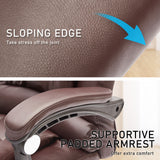 La Bella Espresso Massage Footrest Ergonomic Executive Office Chair - Low Angle