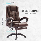 La Bella Espresso Massage Footrest Ergonomic Executive Office Chair - Extra Image