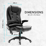 La Bella Black Massage 8 Point Vibration Heated Ergonomic Executive Office Chair - Extra Image