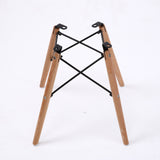 2X Retro Dining Cafe Chair DSW BLACK - Close-Up Angle