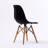 2X Retro Dining Cafe Chair DSW BLACK - Extra Image