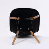 4X Retro Dining Cafe Chair DSW BLACK - Rear View