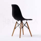 4X Retro Dining Cafe Chair DSW BLACK - Extra Image