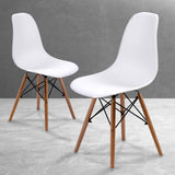 2X Retro Dining Cafe Chair DSW WHITE - Extra Image