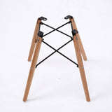 4X Retro Dining Cafe Chair DSW WHITE - Low Angle