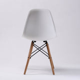 4X Retro Dining Cafe Chair DSW WHITE - Extra Image