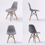 2X Retro Dining Cafe Chair DSW GREY - Side View