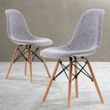 2X Retro Dining Cafe Chair DSW GREY - Extra Image
