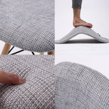 4X Retro Dining Cafe Chair DSW GREY - 45-Degree Angle