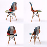 2X Retro Dining Cafe Chair DSW MULTI COLOUR - Side View