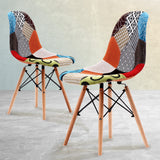 2X Retro Dining Cafe Chair DSW MULTI COLOUR - Extra Image