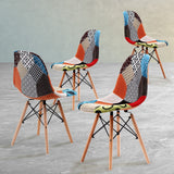 4X Retro Dining Cafe Chair DSW MULTI COLOUR - Extra Image