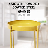 Plant Stand 80cm Planter Shelf Rack Display Steel 2 Tier GOLD - Rear View