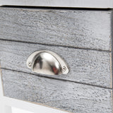 2X Bedside Table Drawer Vintage Side Table Storage Cabinet VALERIE GREY - Top-Down View