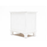 2X Bedside Table 2 Drawer Vintage Side Table Storage Cabinet Bedroom LYDIA WHITE - Close-Up Angle