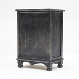 2X Bedside Table 3 Drawer Vintage Side Table Storage Cabinet Bedroom CLARA BLACK - Close-Up Angle