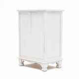 2X Bedside Table 3 Drawer Vintage Side Table Storage Cabinet Bedroom CLARA WHITE - Close-Up Angle