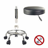 Swivel Salon Barber Stool Chair Round Type BLACK - Low Angle